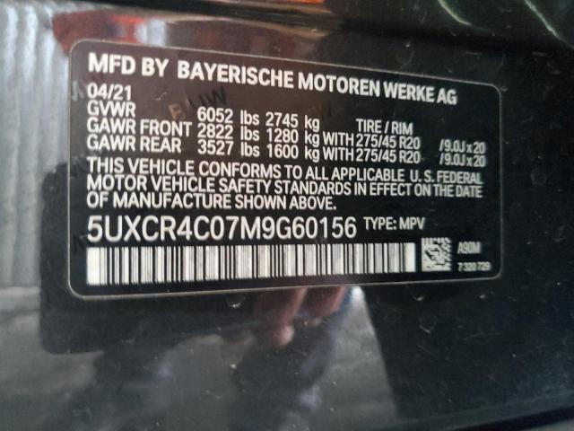 5UXCR4C07M9G60156 - 2021 BMW X5 SDRIVE 40I BLACK photo 13
