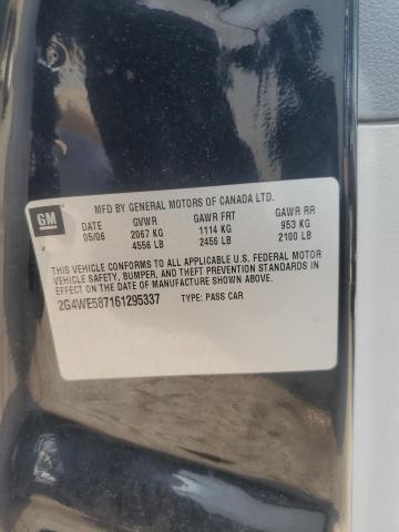 2G4WE587161295337 - 2006 BUICK LACROSSE CXS BLACK photo 12