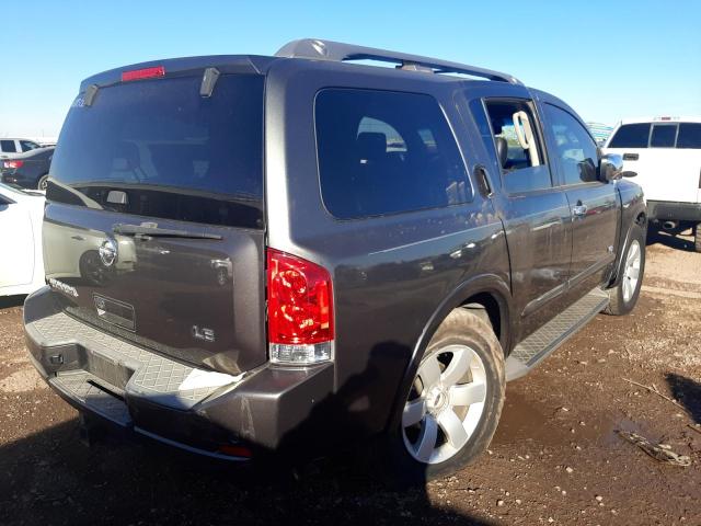 5N1AA08C28N608306 - 2008 NISSAN ARMADA SE GRAY photo 4