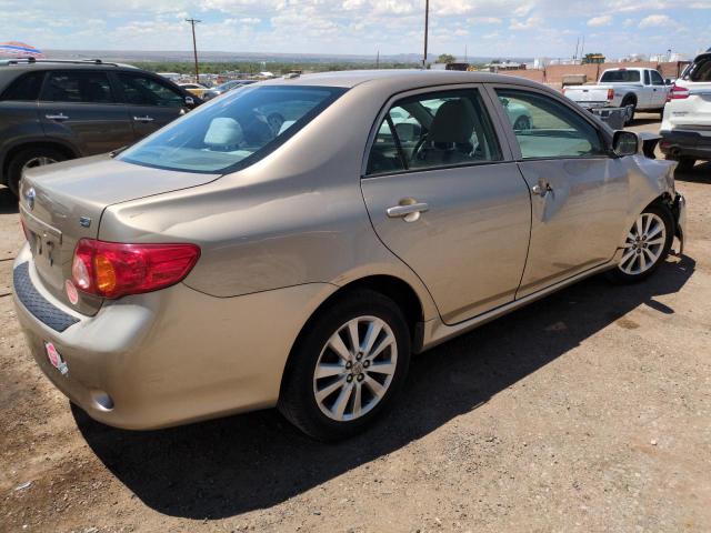 1NXBU4EE7AZ278263 - 2010 TOYOTA COROLLA BASE GOLD photo 3