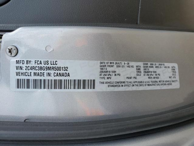 2C4RC3BG9MR500132 - 2021 CHRYSLER PACIFICA TOURING L SILVER photo 13