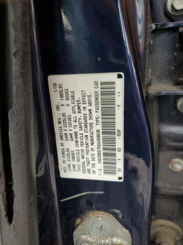 1HGCM56756A068608 - 2006 HONDA ACCORD EX BLUE photo 12