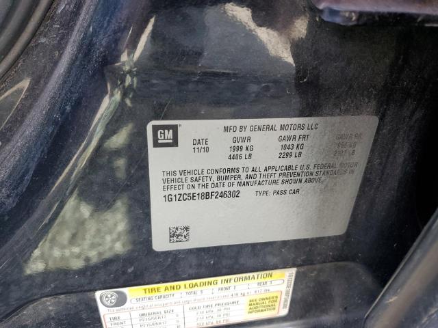 1G1ZC5E18BF246302 - 2011 CHEVROLET MALIBU 1LT 黑色 照片 12