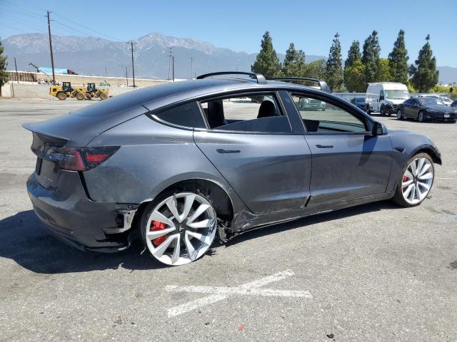 5YJ3E1EC1NF267308 - 2022 TESLA MODEL 3 灰色 照片 3