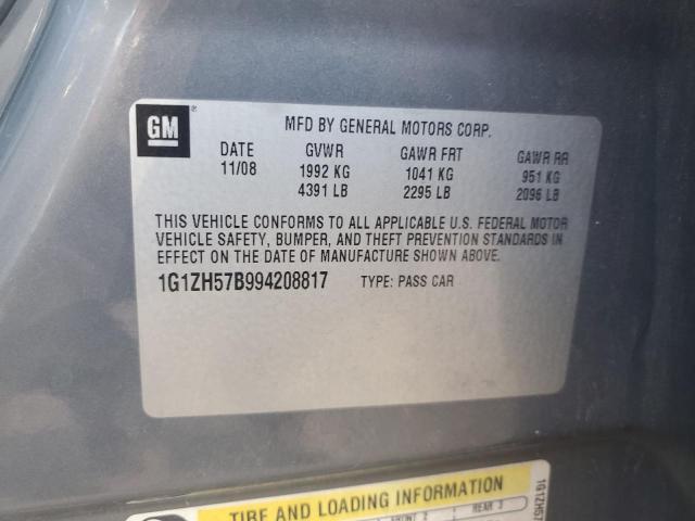 1G1ZH57B994208817 - 2009 CHEVROLET MALIBU 1LT 灰色 照片 12