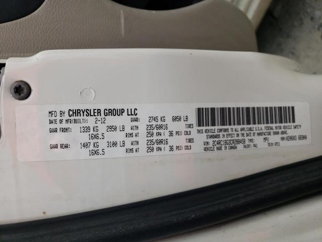 2C4RC1BG3CR288458 - 2012 CHRYSLER TOWN & COU TOURING WHITE photo 13