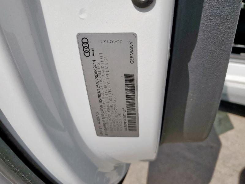 WAUR4AF59JA011026 - 2018 AUDI S5 PRESTIGE WHITE photo 12