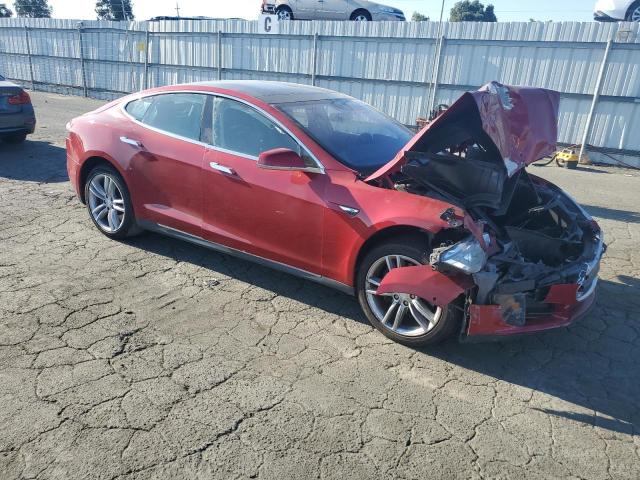 5YJSA1E14FF115191 - 2015 TESLA MODEL S RED photo 4