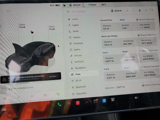 5YJ3E1EA0SF907891 - 2025 TESLA MODEL 3 BLACK photo 9