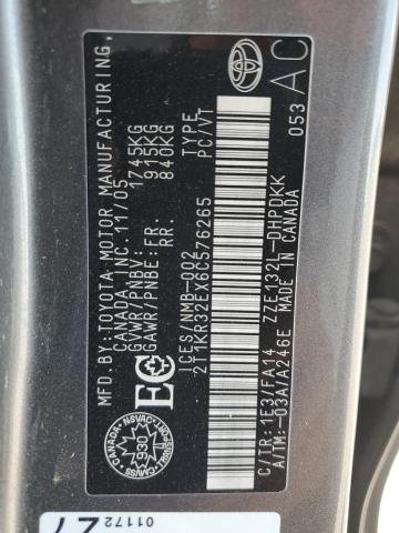 2T1KR32EX6C576265 - 2006 TOYOTA COROLLA MA XR GRAY photo 13