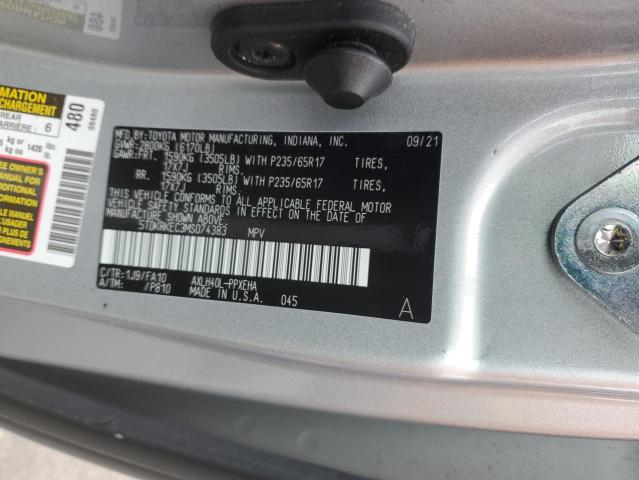 5TDKRKEC3MS074383 - 2021 TOYOTA SIENNA LE SILVER photo 13