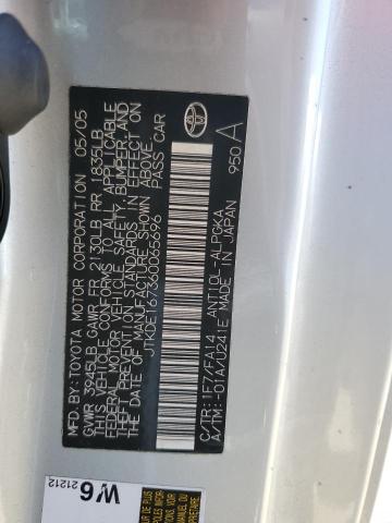 JTKDE167360065696 - 2006 TOYOTA SCION TC 银色 照片 12