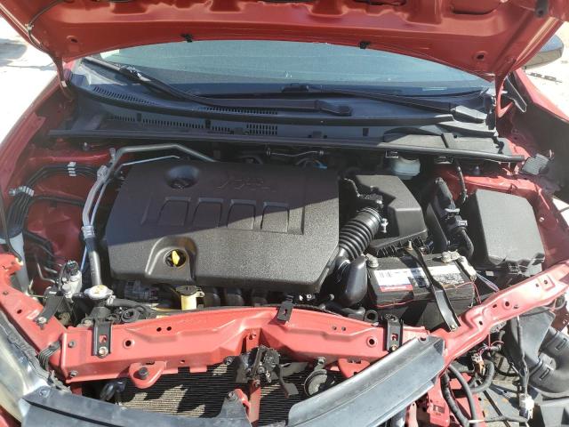 2T1BURHE5KC139907 - 2019 TOYOTA COROLLA L RED photo 11