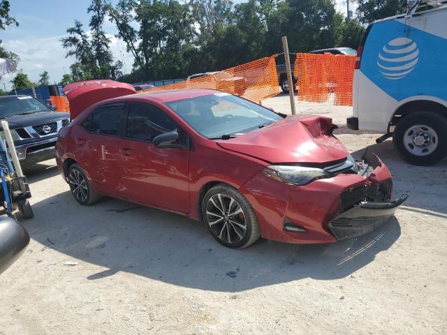 2T1BURHE5KC139907 - 2019 TOYOTA COROLLA L RED photo 4