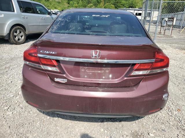 19XFB2F90DE250888 - 2013 HONDA CIVIC EXL MAROON photo 6