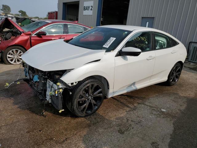 2HGFC2F80KH506275 - 2019 HONDA CIVIC SPORT WHITE photo 1