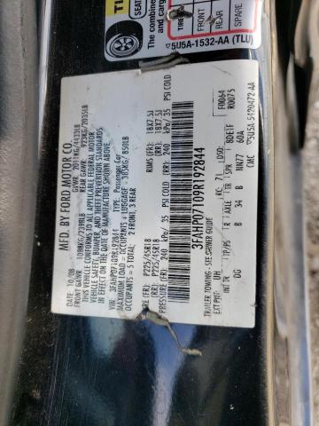 3FAHP07109R192844 - 2009 FORD FUSION SE BLACK photo 12