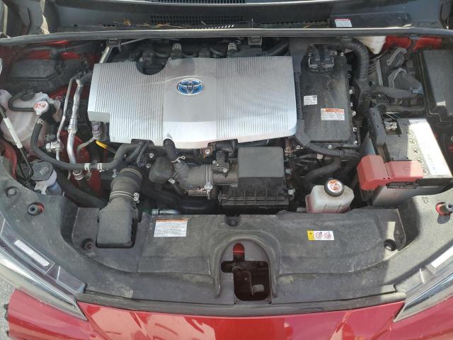 JTDKAMFU4N3190236 - 2022 TOYOTA PRIUS NIGHT SHADE RED photo 11