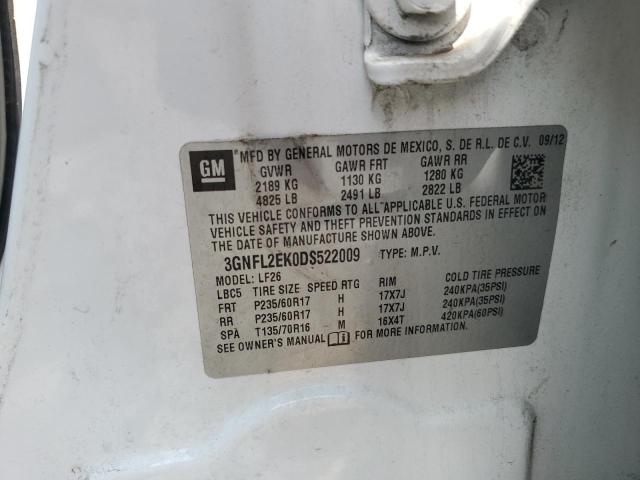 3GNFL2EK0DS522009 - 2013 CHEVROLET CAPTIVA LS 白色 照片 13