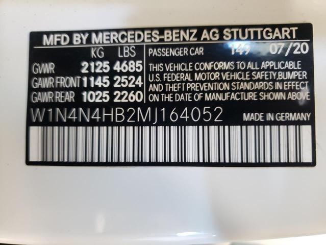 W1N4N4HB2MJ164052 - 2021 MERCEDES-BENZ GLA 250 4MATIC WHITE photo 12