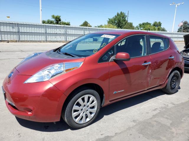 1N4AZ0CP7FC327673 - 2015 NISSAN LEAF S BURGUNDY photo 1