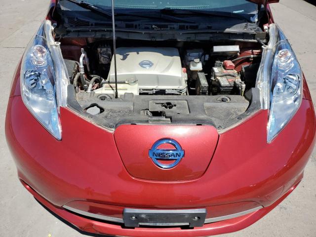 1N4AZ0CP7FC327673 - 2015 NISSAN LEAF S BURGUNDY photo 11