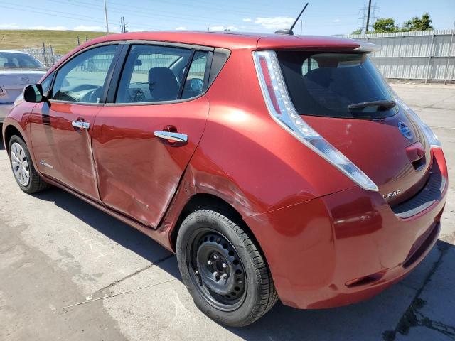 1N4AZ0CP7FC327673 - 2015 NISSAN LEAF S BURGUNDY photo 2