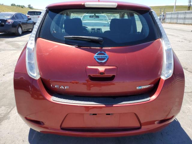 1N4AZ0CP7FC327673 - 2015 NISSAN LEAF S BURGUNDY photo 6