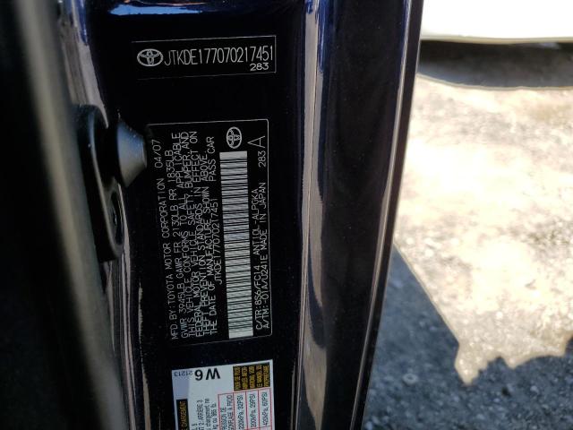 JTKDE177070217451 - 2007 TOYOTA SCION TC 蓝色 照片 12