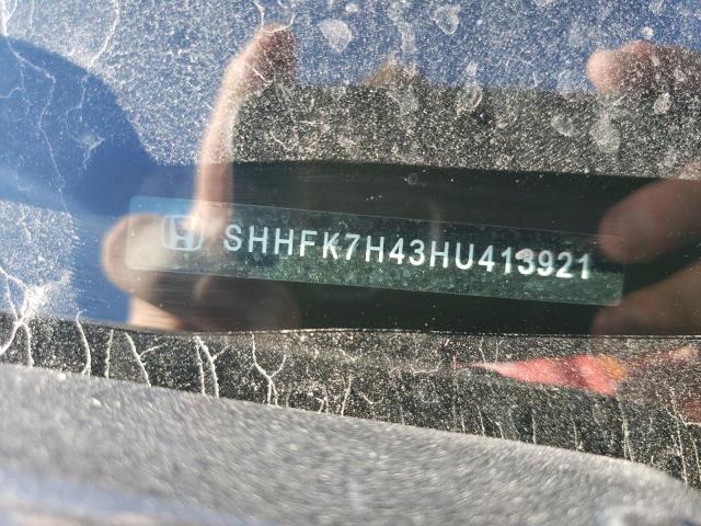 SHHFK7H43HU413921 - 2017 HONDA CIVIC SPORT 银色 照片 12