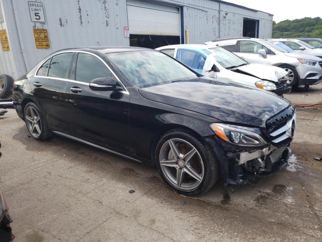 55SWF4KB8FU010329 - 2015 MERCEDES-BENZ C 300 4MATIC BLACK photo 4