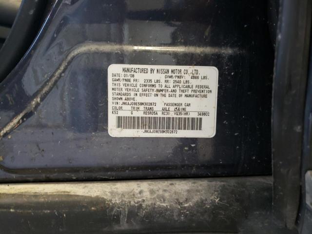 JNKAJ09E58M302872 - 2008 INFINITI EX35 BASE 黑色 照片 12