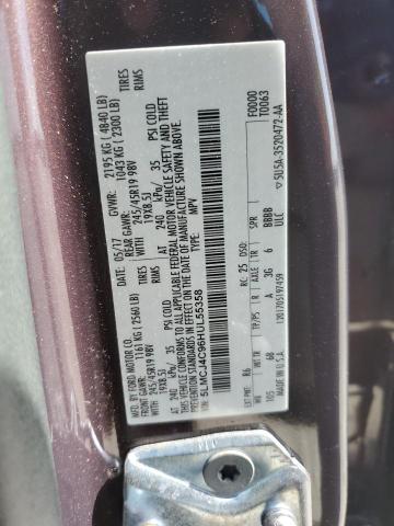 5LMCJ4C96HUL55358 - 2017 LINCOLN MKC BLACK LABEL Bordeaux Foto 13