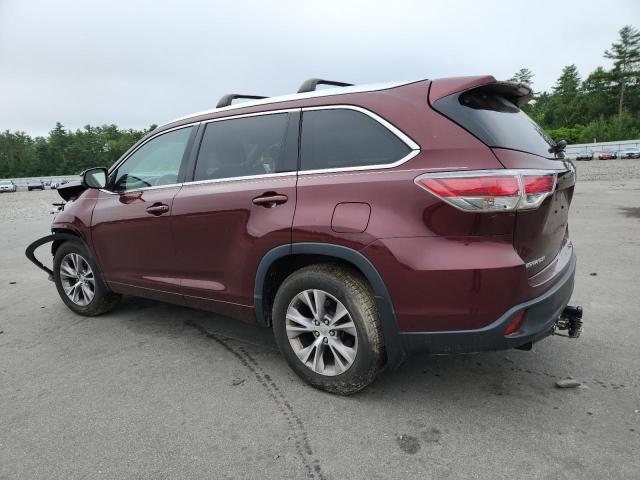 5TDJKRFH0FS149059 - 2015 TOYOTA HIGHLANDER XLE MAROON photo 2