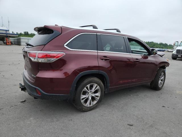 5TDJKRFH0FS149059 - 2015 TOYOTA HIGHLANDER XLE MAROON photo 3