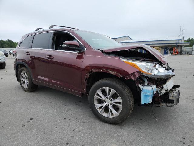 5TDJKRFH0FS149059 - 2015 TOYOTA HIGHLANDER XLE MAROON photo 4
