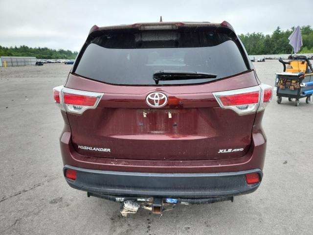 5TDJKRFH0FS149059 - 2015 TOYOTA HIGHLANDER XLE MAROON photo 6