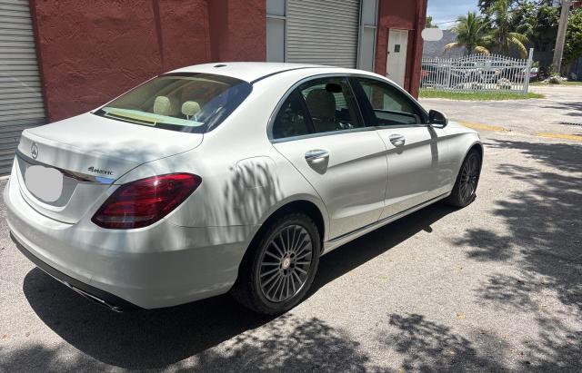 55SWF4KB4FU027077 - 2015 MERCEDES-BENZ C 300 4MATIC WHITE photo 4