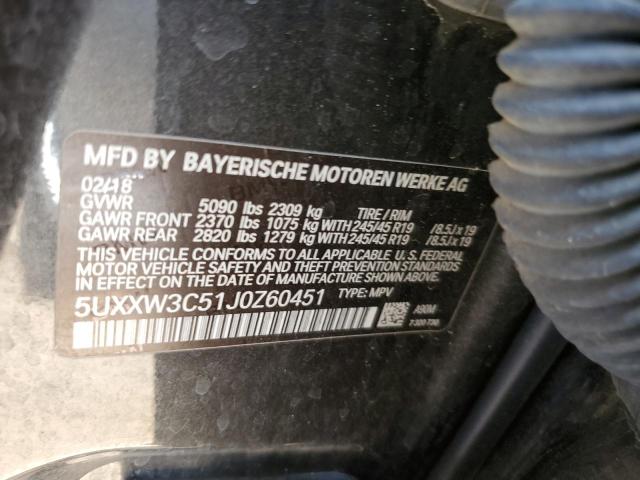 5UXXW3C51J0Z60451 - 2018 BMW X4 XDRIVE28I GRAY photo 12