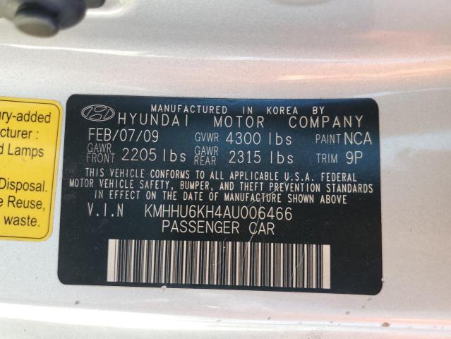 KMHHU6KH4AU006466 - 2010 HYUNDAI GENESIS CO 3.8L SILVER photo 13