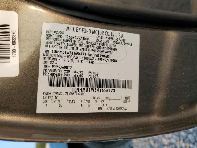 1LNHM81W54Y656173 - 2004 LINCOLN TOWN CAR EXECUTIVE CHARCOAL photo 12