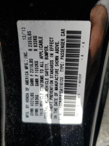 1HGCR2F81EA116130 - 2014 HONDA ACCORD EXL BLACK photo 12