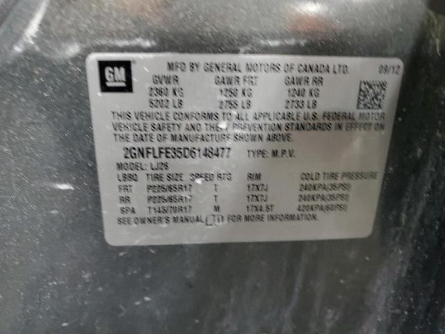 2GNFLFE35D6148477 - 2013 CHEVROLET EQUINOX LTZ CHARCOAL photo 13