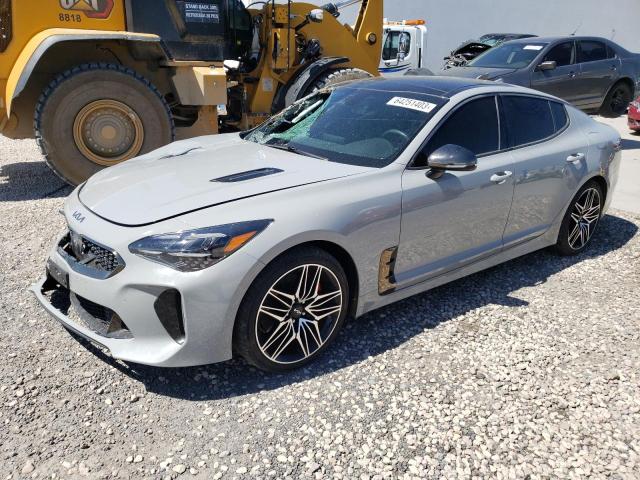 KNAE45LCXN6099358 - 2022 KIA STINGER GT1 GRAY photo 1