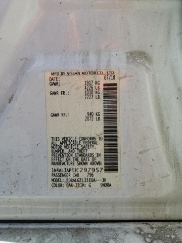 1N4AL3AP3JC297957 - 2018 NISSAN ALTIMA 2.5 WHITE photo 12