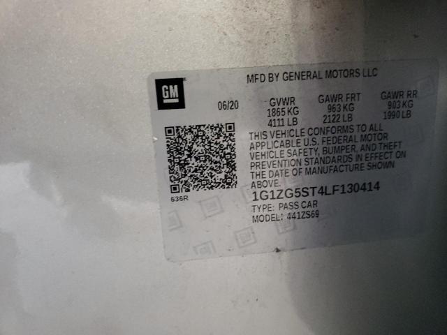 1G1ZG5ST4LF130414 - 2020 CHEVROLET MALIBU RS 银色 照片 13