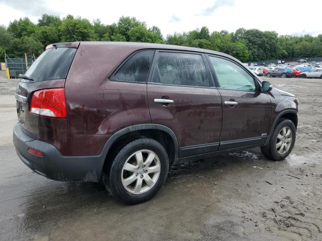 5XYKTCA61CG282488 - 2012 KIA SORENTO BASE BURGUNDY photo 3