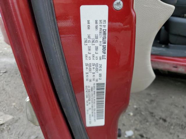 2C4RC1CG2ER374586 - 2014 CHRYSLER TOWN & COU TOURING L BURGUNDY photo 14