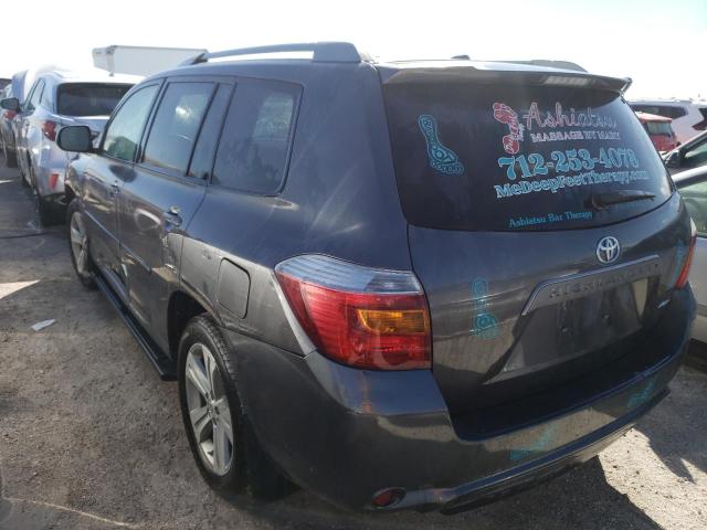 5TDEK3EH2AS005330 - 2010 TOYOTA HIGHLANDER SPORT GRAY photo 3