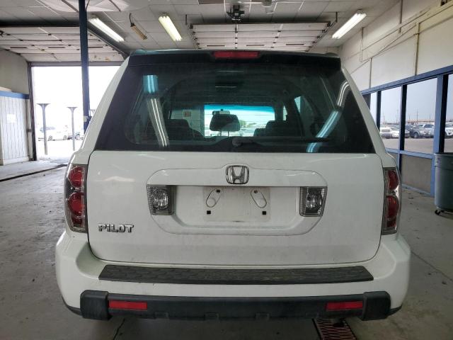 5FNYF28136B030551 - 2006 HONDA PILOT LX WHITE photo 6